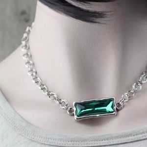 GORGEOUS Stainless Steel & Nano Emerald Choker!